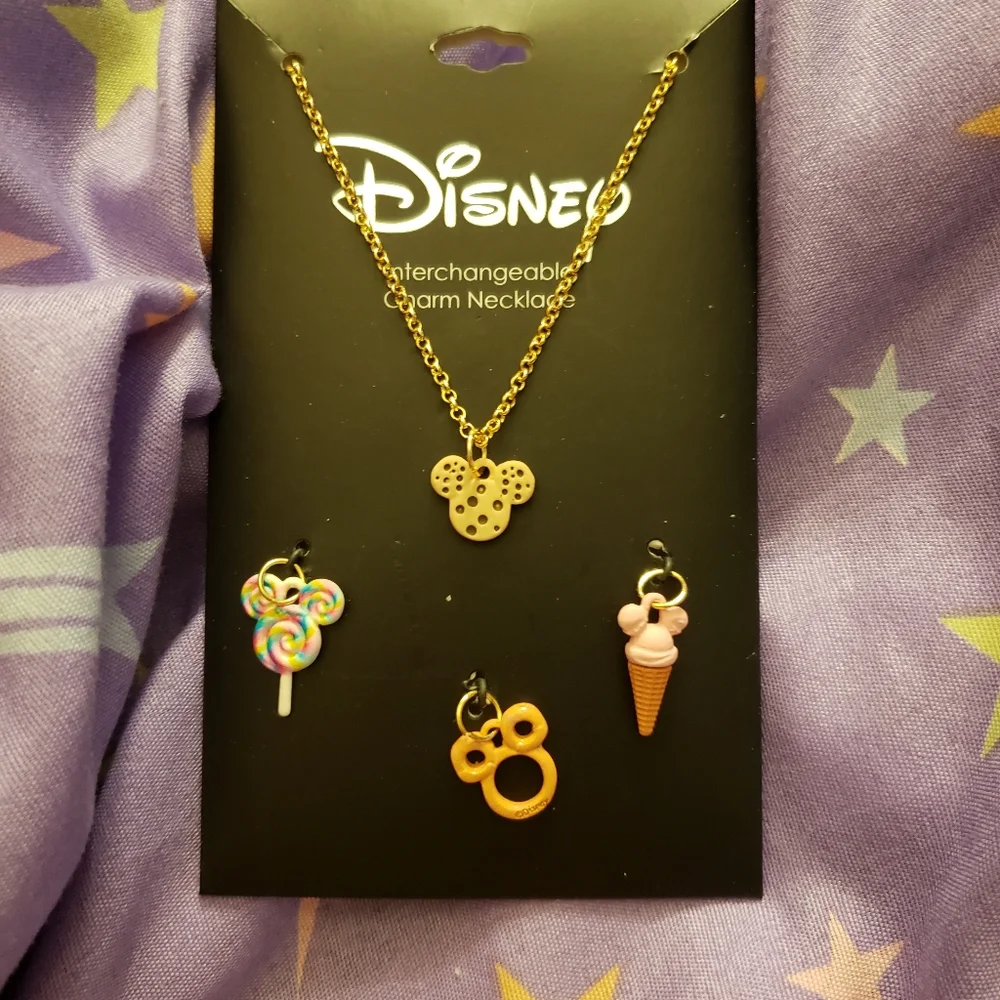 Disney Mickey Mouse Treats charm necklace jewelry - Picture 1 of 2